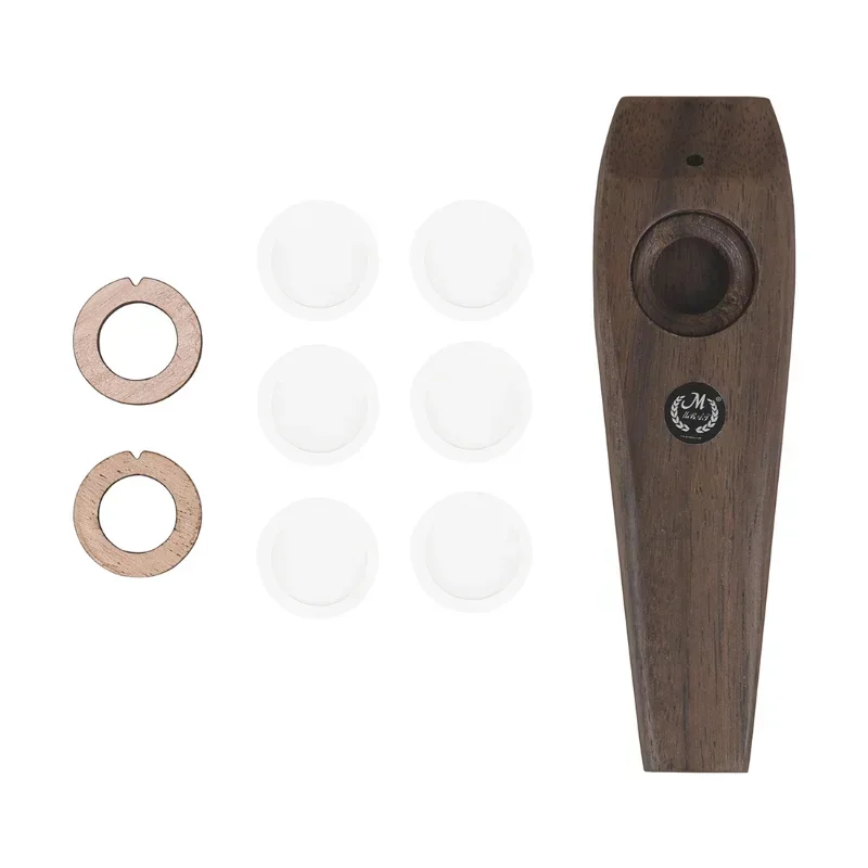 Kazoo instrumento de flauta portátil ligero de madera para principiantes, amantes de la música, instrumento de viento de madera, diseño Simple