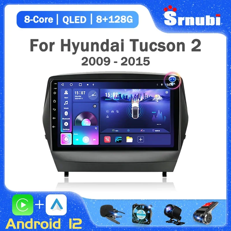 

Srnubi 2 Din Android 12.0 Car Video Radio for Hyundai Tucson 2 LM IX35 2009 - 2015 4G WiFi GPS Carplay Multimedia DVD Head Unit