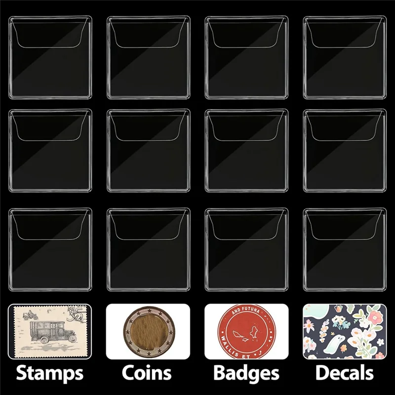 

Стильные-200 шт. держатели для монет с одним карманом, прозрачные защитные приспособления для монет из ПВХ, индивидуальные пластиковые держатели для монет, 2,2 х 2,2 дюйма