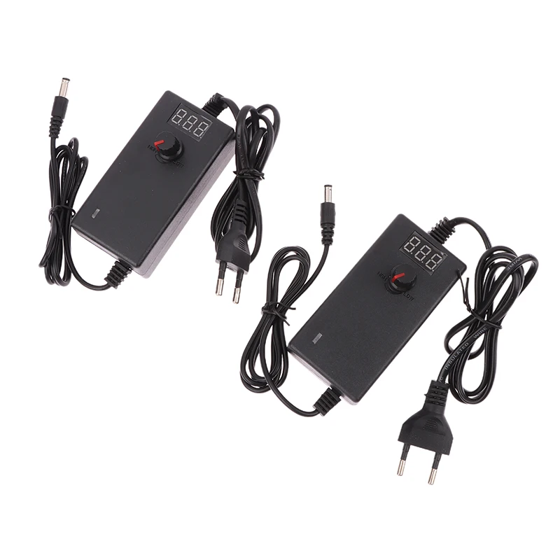 Adjustable 3V 9V 12V 24V 1A 2A Universal AC/DC Adapter Display Screen Voltage Regulated Power Supply Adatpor