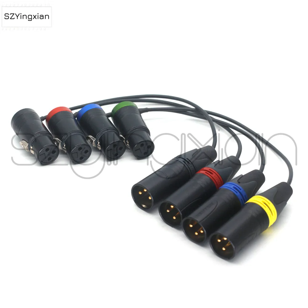 Cyclone XLR 3 Pin Male to Flat Cap Short Right Angle XLR 3 Pin Female Cable