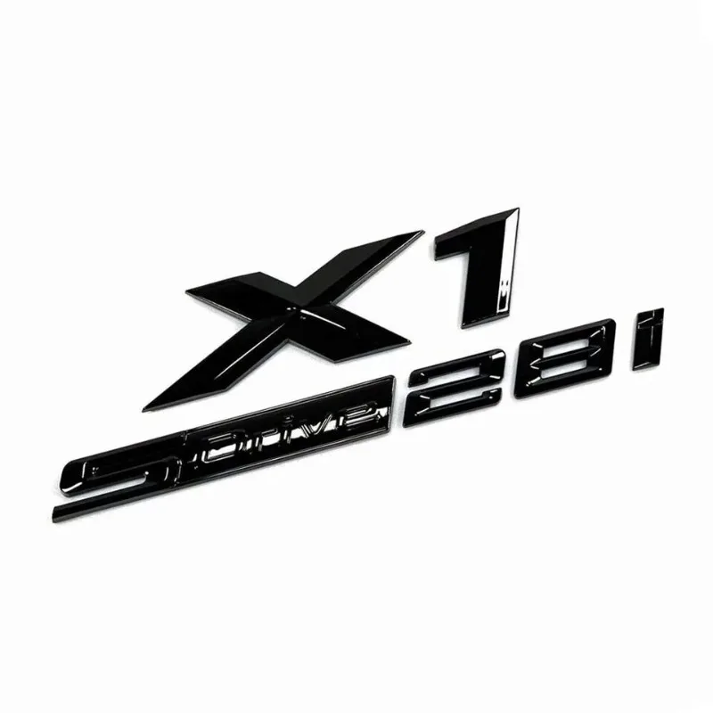 

2PCS Gloss Black For X1 Series Emblem X1+SDrive28i Number Letter Rear Trunk Badge