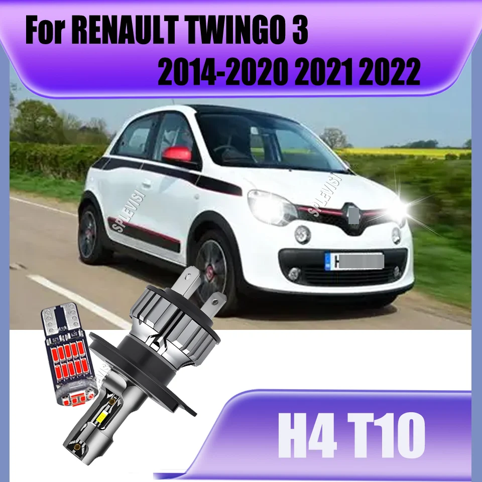 

2Pcs 150W LED Light Mini Head Lamp 1:1 Size 9-16v For RENAULT TWINGO 3 2014 2015 2016 2017 2018 2019 2020 2021 2022