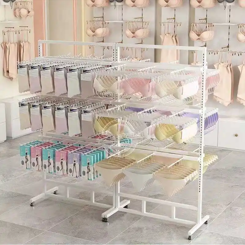 Underwear Nakajima display rack Floor-to-ceiling adjustable socks display mall bra and underwear storage rack