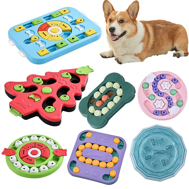 Dog Enrichment Puzzle Toys Slow Feeder Pet Interactive Increase IQ Sniffing Puzzles Toy Intelligence Training Game Food Dispense