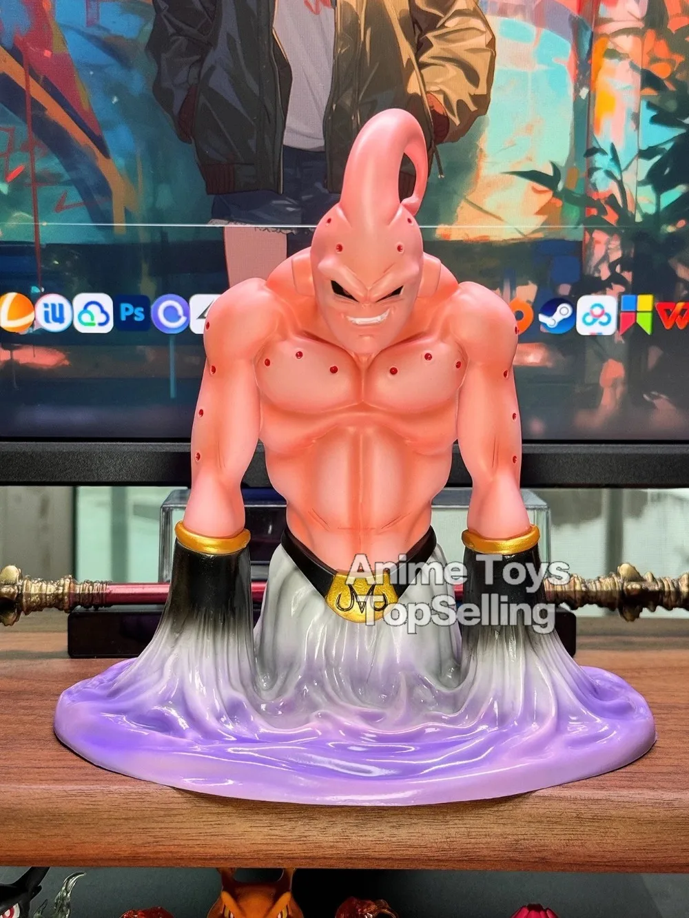 13.5cm/5.31in anime dragon ball figura majin buu figuras de ação estátua pvc desktop ornamentado coleção modelo brinquedos presentes