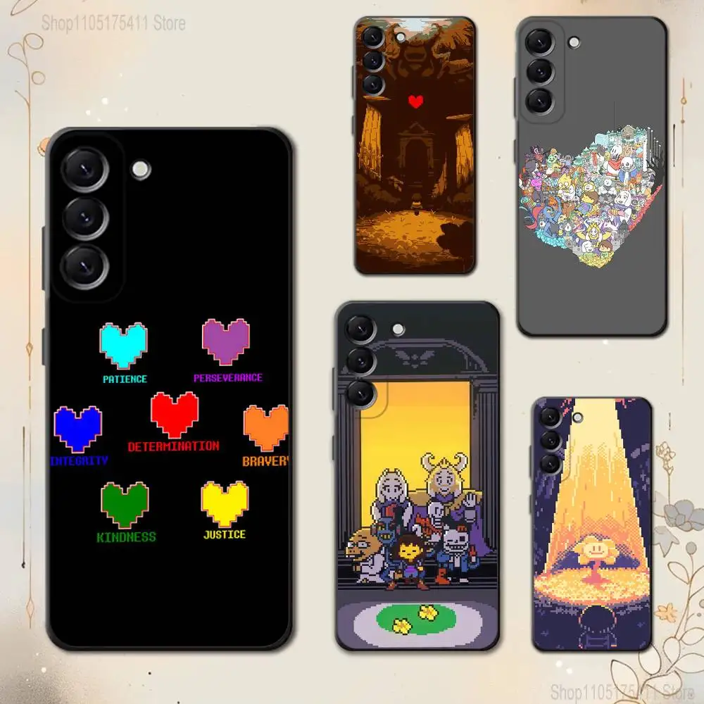 حافظة هاتف رائعة من Game U-Undertale-es لهاتف سامسونج جالاكسي A 73,72,51,53,52,71,22,5G,Note,J7,8,9 غطاء أسود ناعم #1