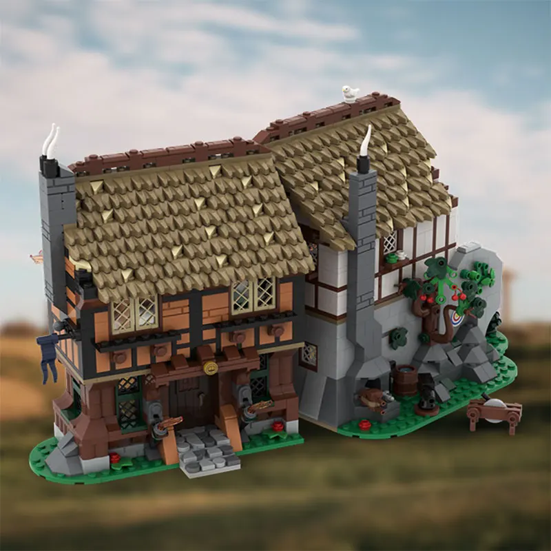 

Конструктор Spot MOC-1281: Средневековый Замок, Мелкие Детали, Стереоскопическая Модель, Подарок, Головоломка, Украшение