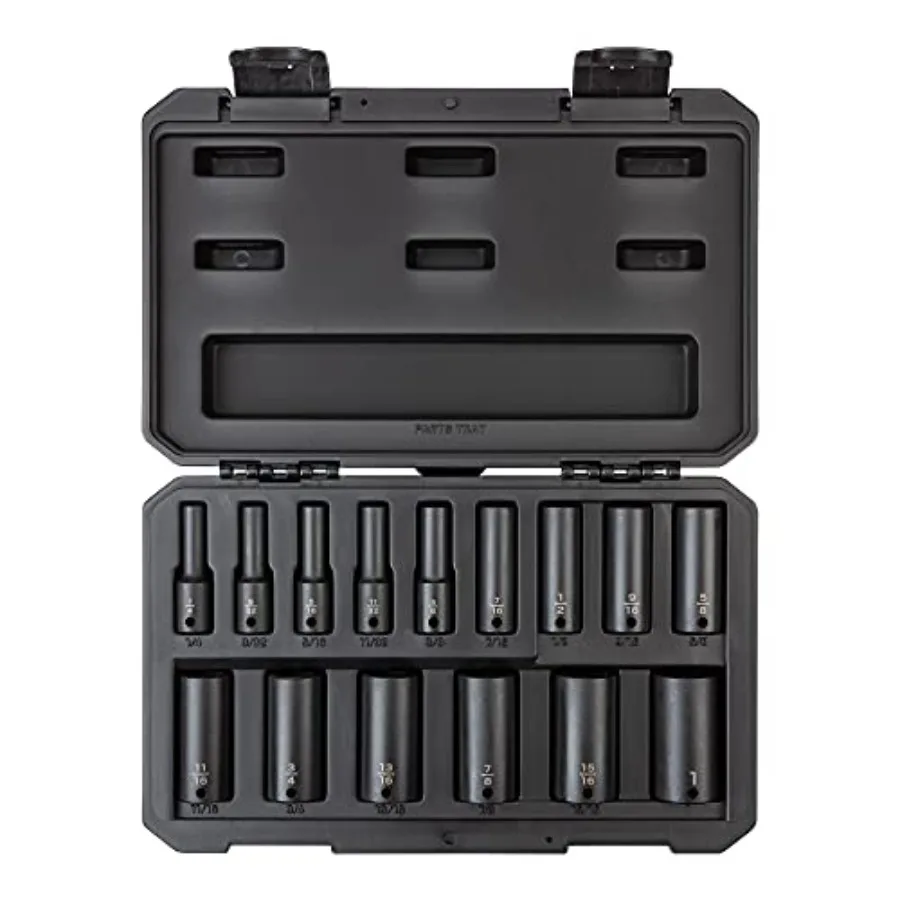 

3/8 Inch Drive 6-Point Impact Socket Set 15-Piece 1/4-1 in. - Case SID91301