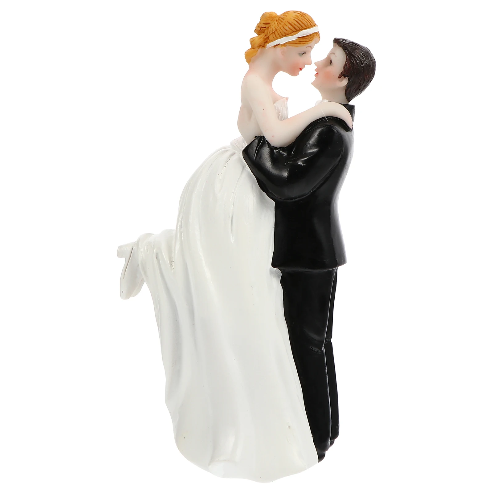 

1Pcs Wedding Cake Topper Resin Bride Groom Decoration Ornament for Wedding Photo Prop Commemoration Gift