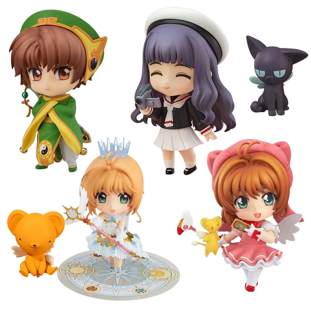 مجموعة شخصيات PVC كابتور بطاقة أنيمي ، نموذج ، هدية كعكة ، كينوموتو ، ساكورا لي ، ساوران ، لعبة دايدوجي ، تومويو ، سيربيروس ، 6 روض #1