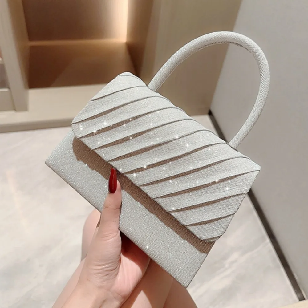 

Shiny Evening Banquet Bag Silver Gold Large Capacity Single Shoulder Bag Glitter Mobile Phone Pouch Ladies Clutch Bag Lady