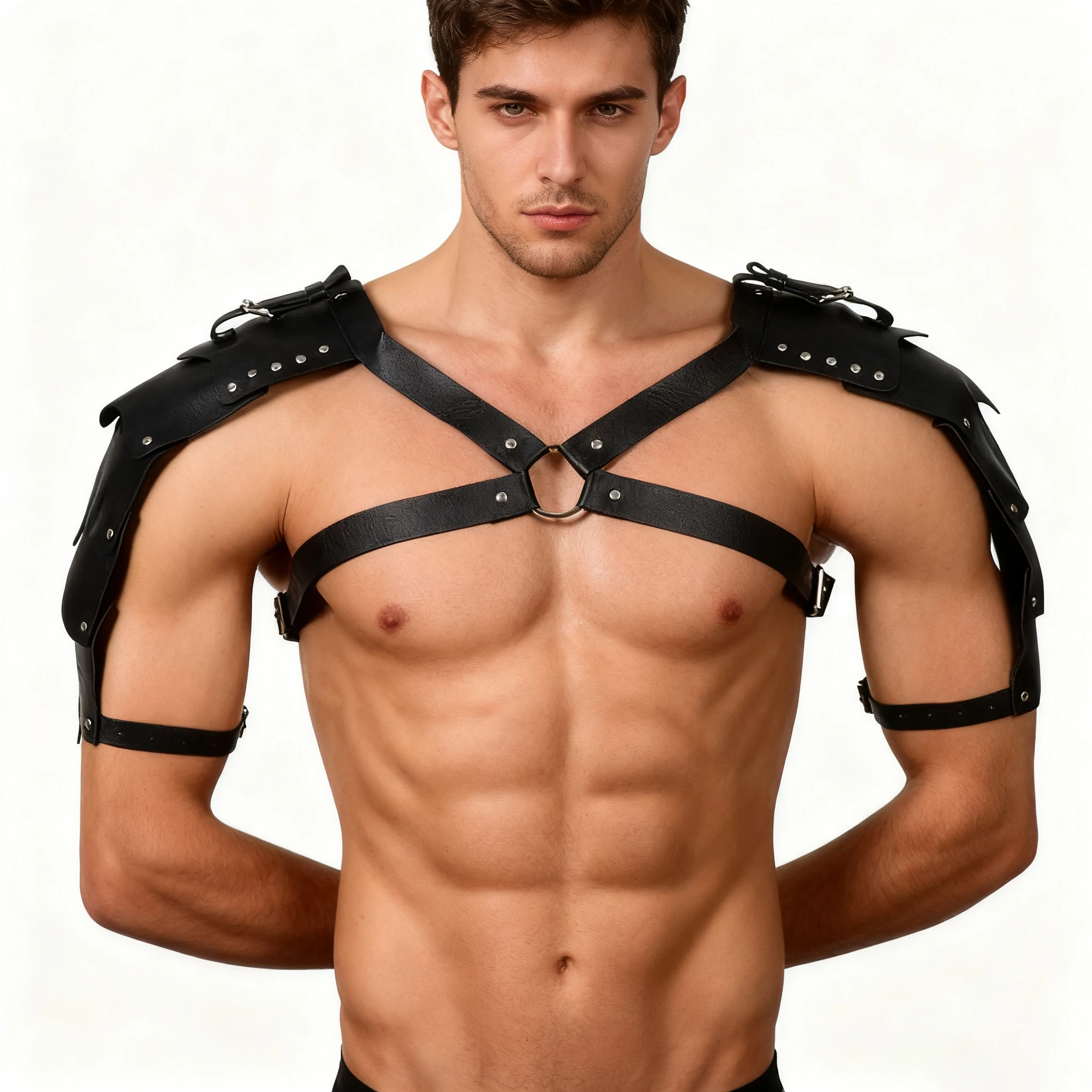 

Men's Harness PU Leather Chest Belt Body Restraint Shoulder Straps Men Punk Club Clothing Costume Accessories