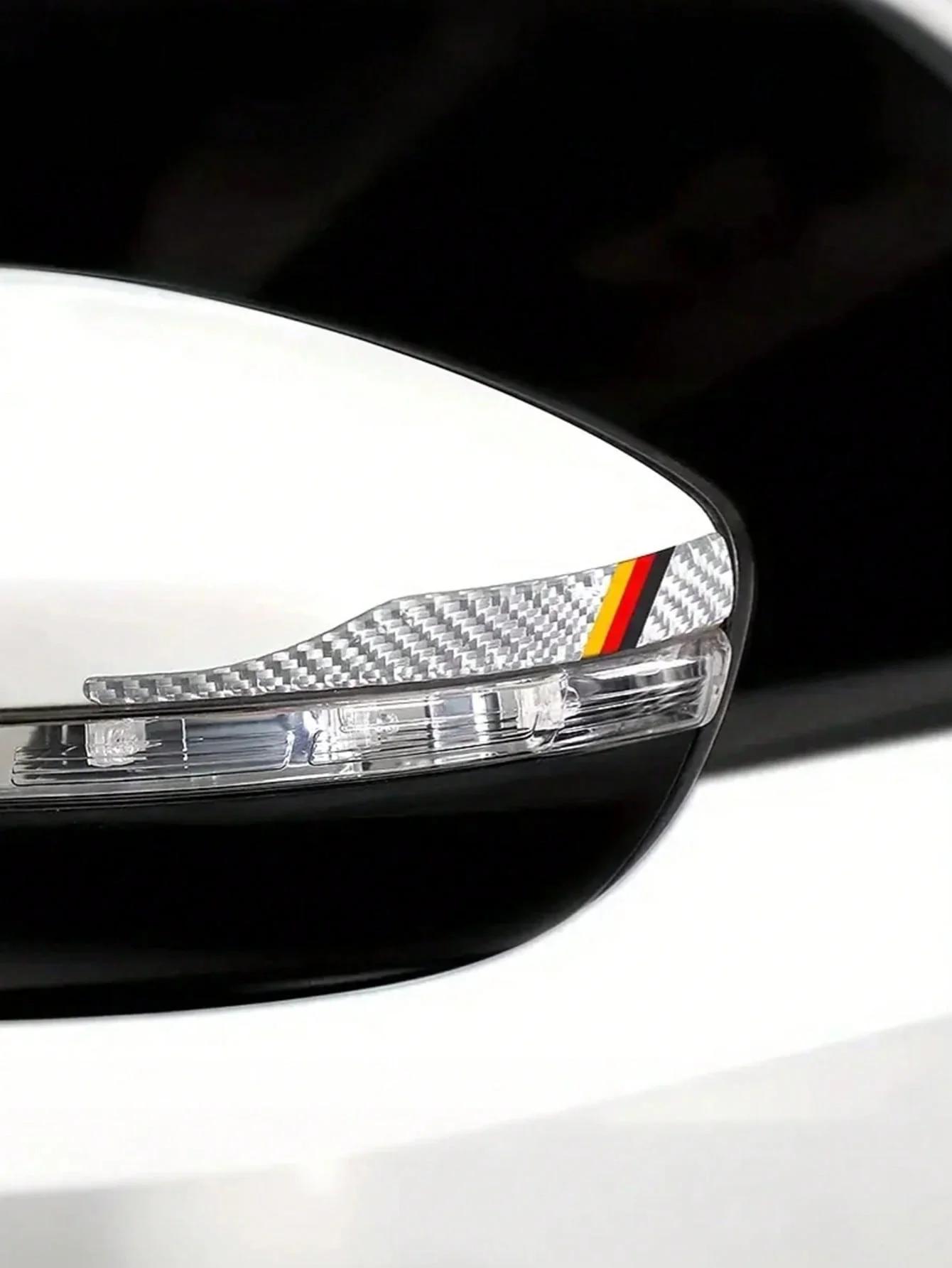 2Pcs Carbon Fiber Side Mirror Protector Decal, Genuine Carbon Fiber Woven Texture, Scratch/Impact-Resistant, Universal for Rearv