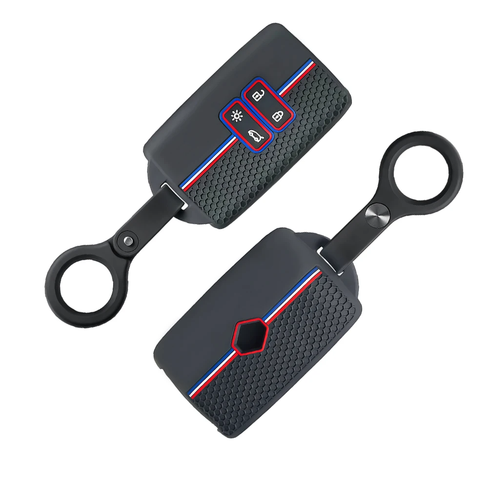 

2026 2 pc New Keychain Silicone Key Case Cover For Renault Megane Austral Kadjar Clio Captur Arkana Koleos Zoe Scenic Dacia Sand