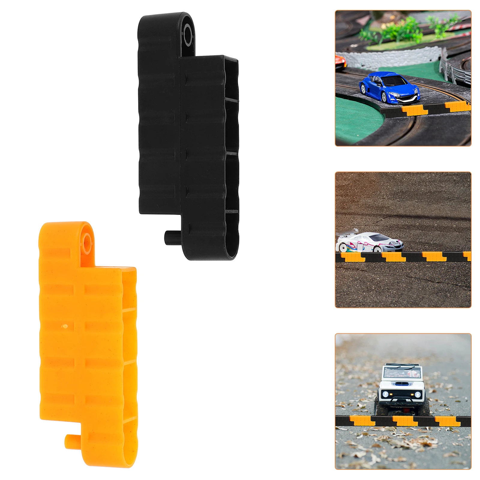 

16 Pc Mini Traffic Fence Miniature Barricade Barrier Toy Road Block Sign Race Blocks