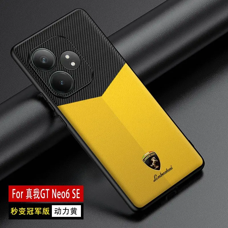 Case For Realme GT6 GT 6T GT NEO6 GT NEO6SE New Fashion Champion Leather Grain Protection Cover For Realme GT6 Bumper