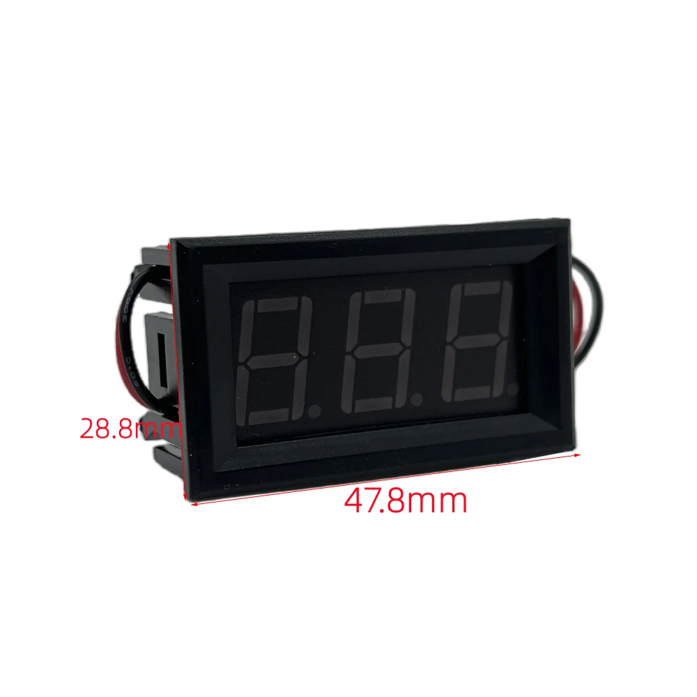 AC 70-500V 0.56 "LED 디지털 전압계 전압 측정기 볼트 도구 도구 2 전선 빨간색 녹색 파란색 디스플레이 110V 220V DIY 0.56 인치