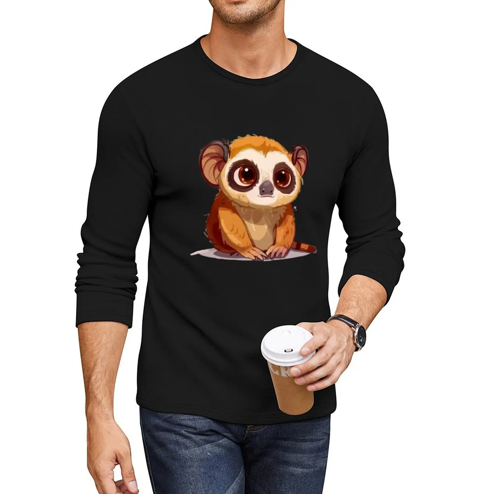 Sunda Slow Loris Long T-Shirt boys animal print shirt vintage clothes boys white t shirts tops clothes for men