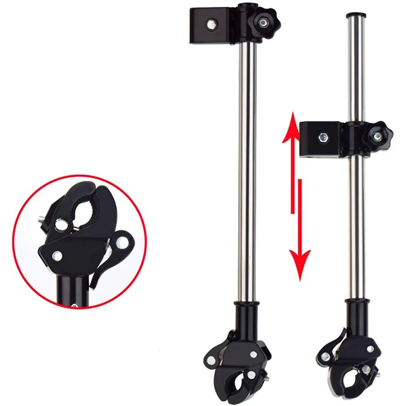 Stainless steel bicycle umbrella frame support umbrella frame electric bicycle umbrella frame sunshade baby stroller fixing clip