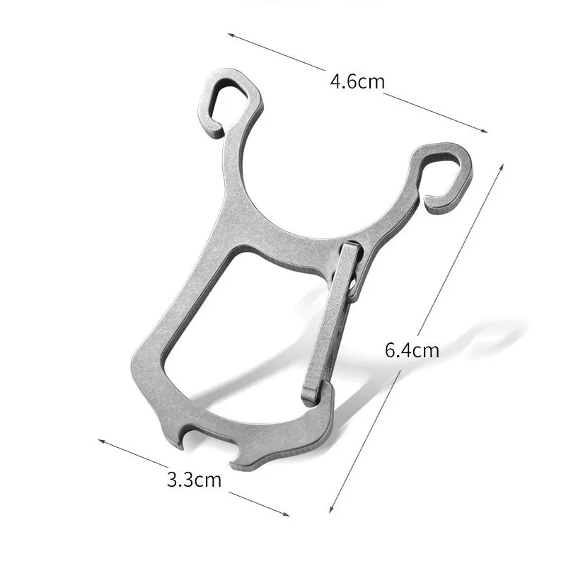 Pocket EDC Alloy Keychain Outdoor Mini Multifunctional Slingshot Keychain Pendant Opener Buckle Tools