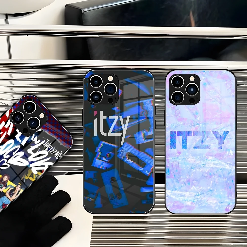 Kpop I-ITZY Phone Case For iPhone 16 14 15 Pro Max Plus 13 12 11 X XR XS 8 7 6 MINI SE 2022 Glass Design Back Cover