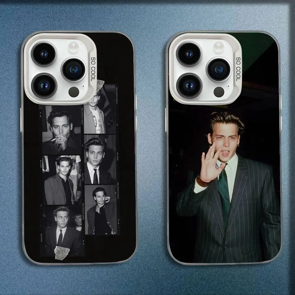 

Actor Singer J-Johnny Depp Phone Case For iPhone 16,15,14,13,12,11,Mini,Pro,E,SE4,MAX White Candy Matte Fashion Cover