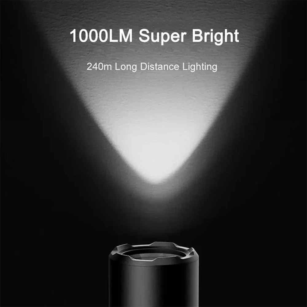 Xiaomi Multi-functional LED Flashlight Zoomable Ultra Bright Window Breaker Safety Belt Cutter Car Emergency Light 3100mAh