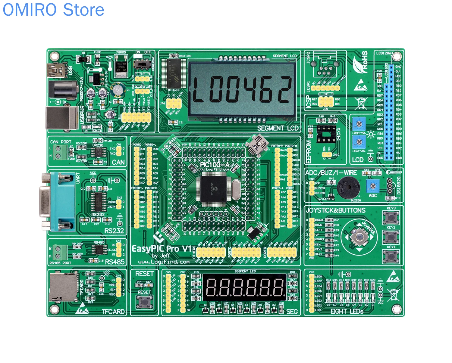 

Easypic Pro Learning Development Board DsPIC PIC32 PIC24 with DsPIC33FJ256GP710A