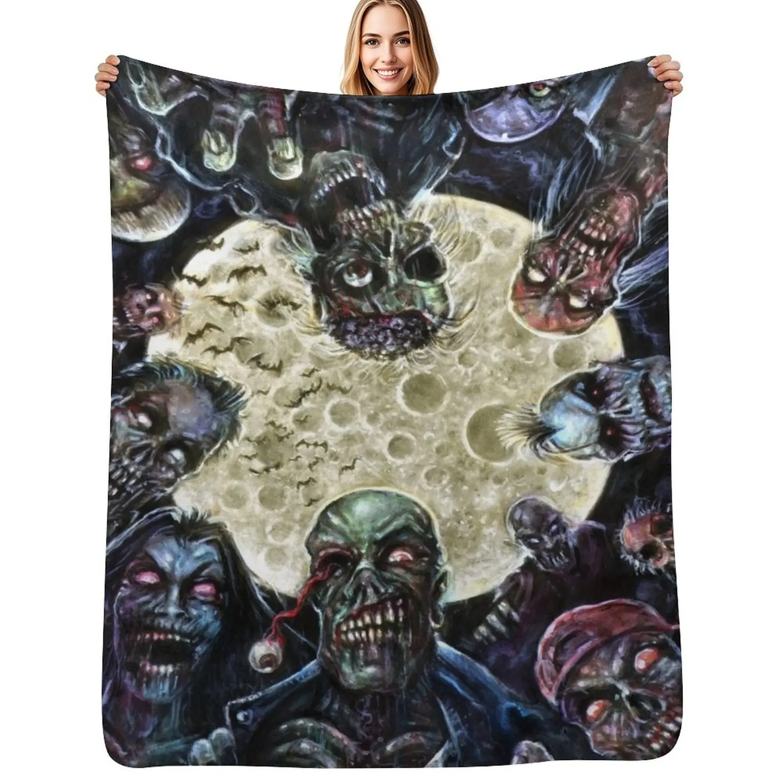 Zombies Attack (Zombie horde) Throw Blanket Long Lasting Soft Plush Blanket for Daily Use