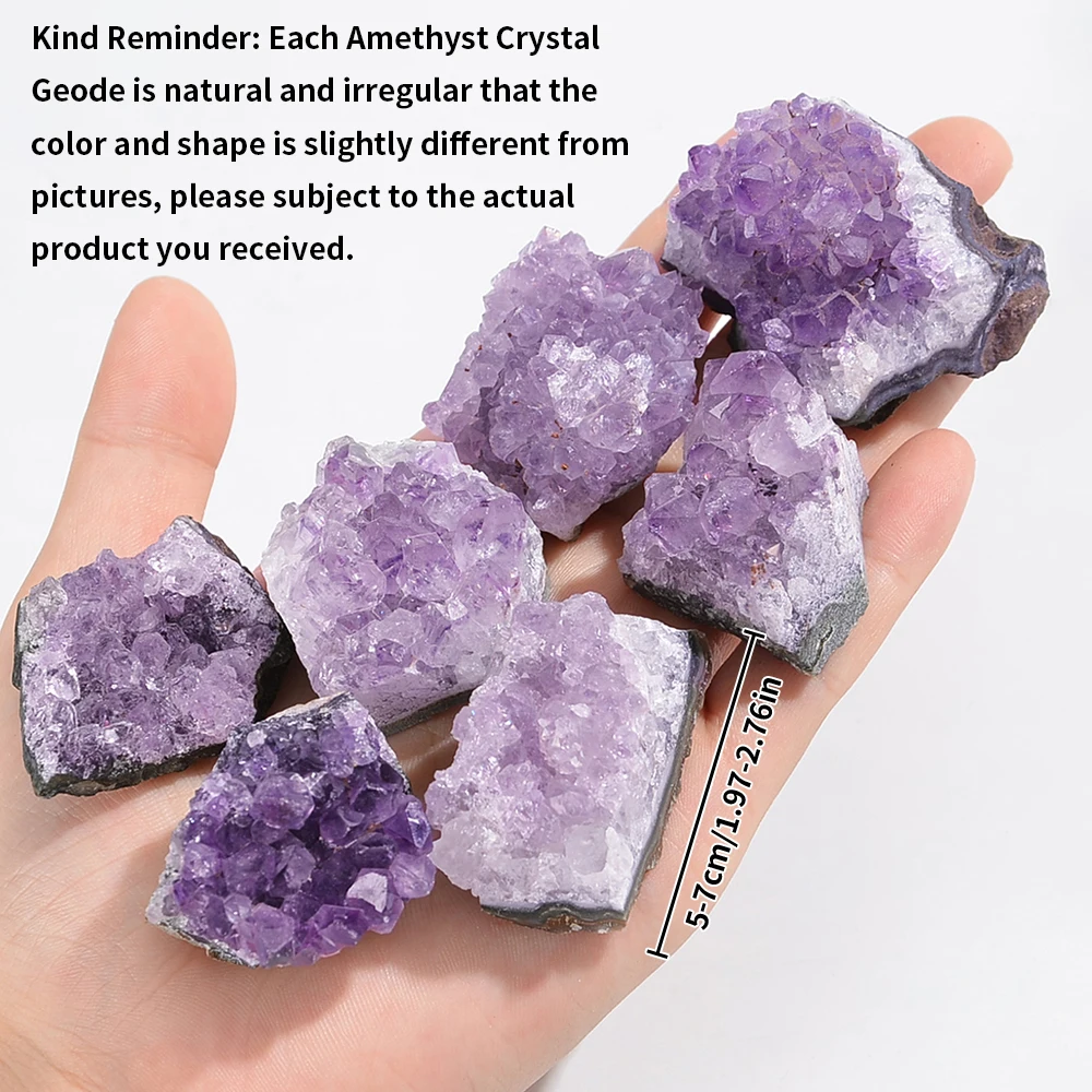 1 قطعة عينة عنقود الجمشت الطبيعي ، تستخدم للديكور المنزلي ، التأمل ، الشفاء ، هدية لهواة جمع الكريستال #6