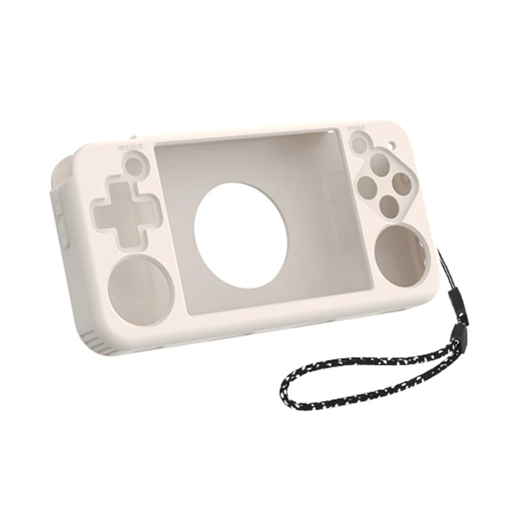Funda De Silicona Para Consola Retro Portátil, Impermeable Y Antiarayaduras, Con Cordón De Seguridad (Negro)