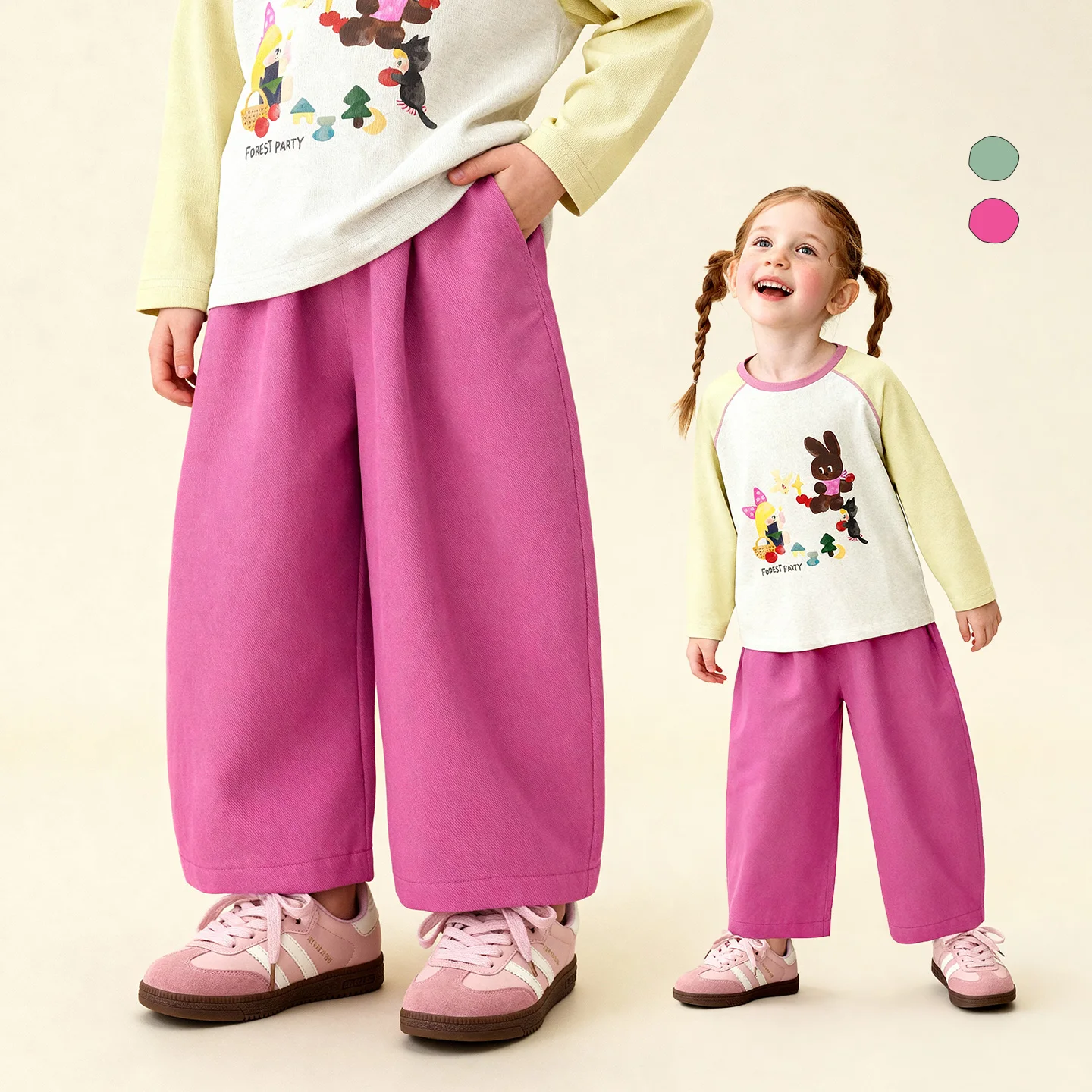 Amila Children's Spring Casual Pants Loose Fit Comfortable Skin Friendly Trendy Daily Wear Children's Underwear