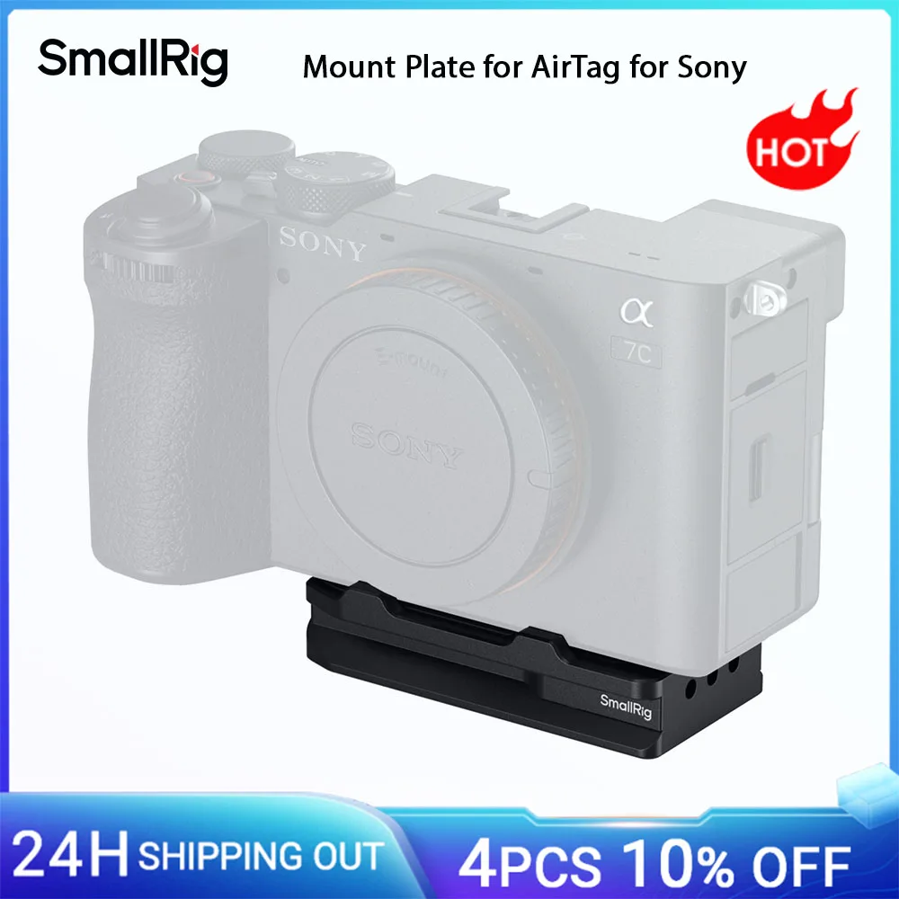 Placa de montaje SmallRig para AirTag para Sony A7S III / A7R III / A7 III / A7R IV / A6700 / A6400 / FX30 / FX3 / ZV-E10 II -MD5423