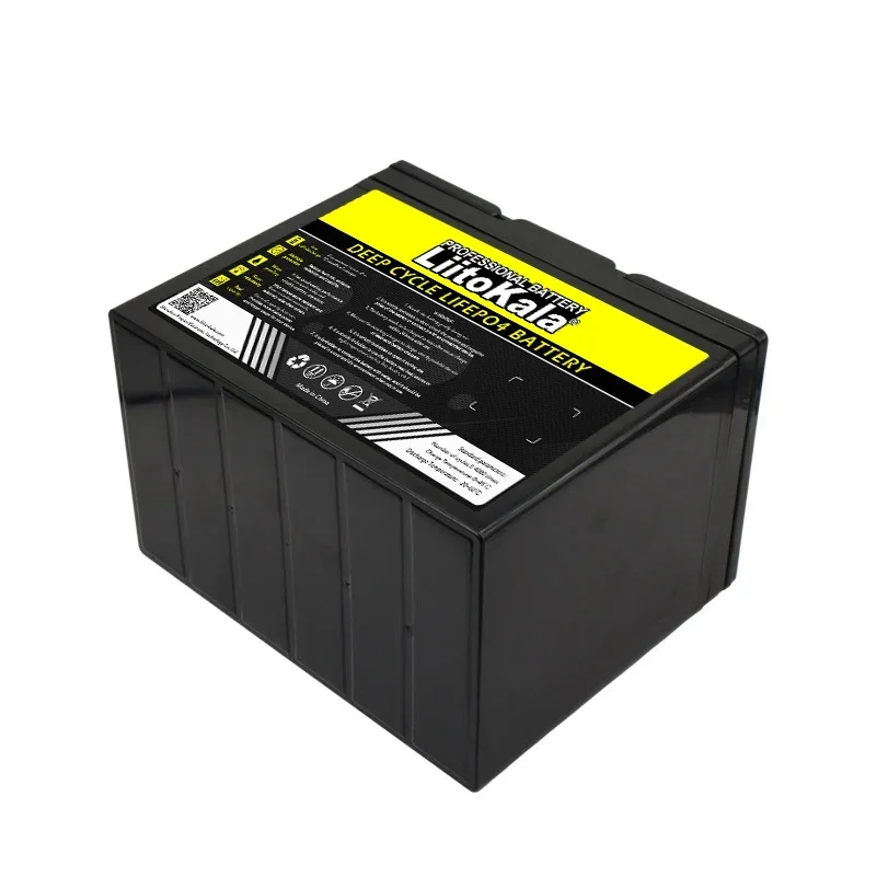 LiitoKala 12.8 فولت 100AH LCD LiFePO4 بطارية 12 فولت بطاريات ليثيوم فوسفات الحديد دورات العاكس ولاعة السيارة الشمسية خالية من الخدمة