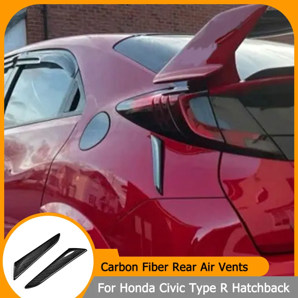 Carbon Fiber Heckstoßstange Lüftungsschlitze Dekoration Zierleisten Flossen für Honda für Civic Type