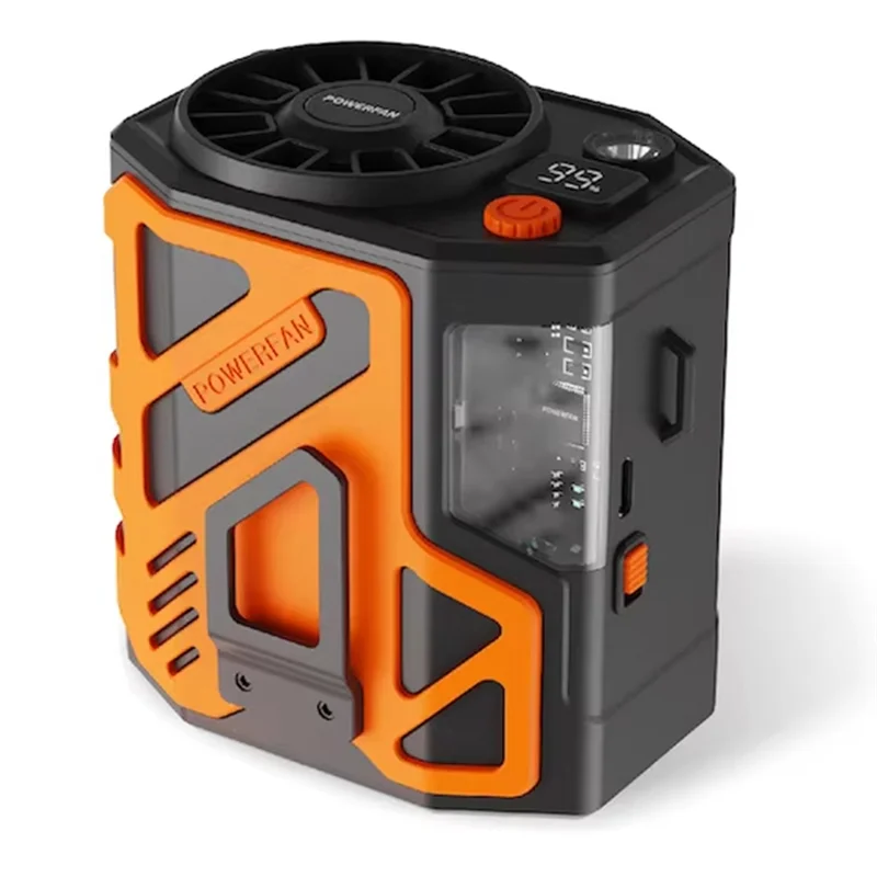 A05G-ポータブルネックファン - 韓国スタイル、USB充電、デジタルディスプレイ付き静音動作、屋外用ミニウエストファン