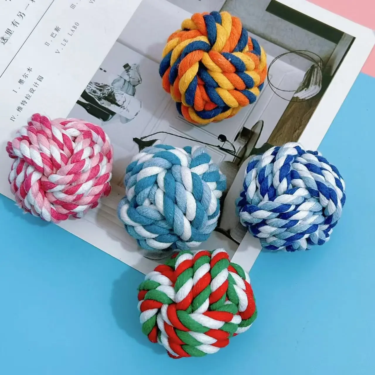 

Pet Toys Dog Balls Large Medium and Small Sizes Cotton Rope Woven Teeth Grinding Balls Interactive Dog Toys Pet Products