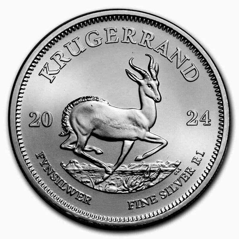

2024 South Africa .999 Fine Silver Krugerrand Commemorative Coin BU - In Stock