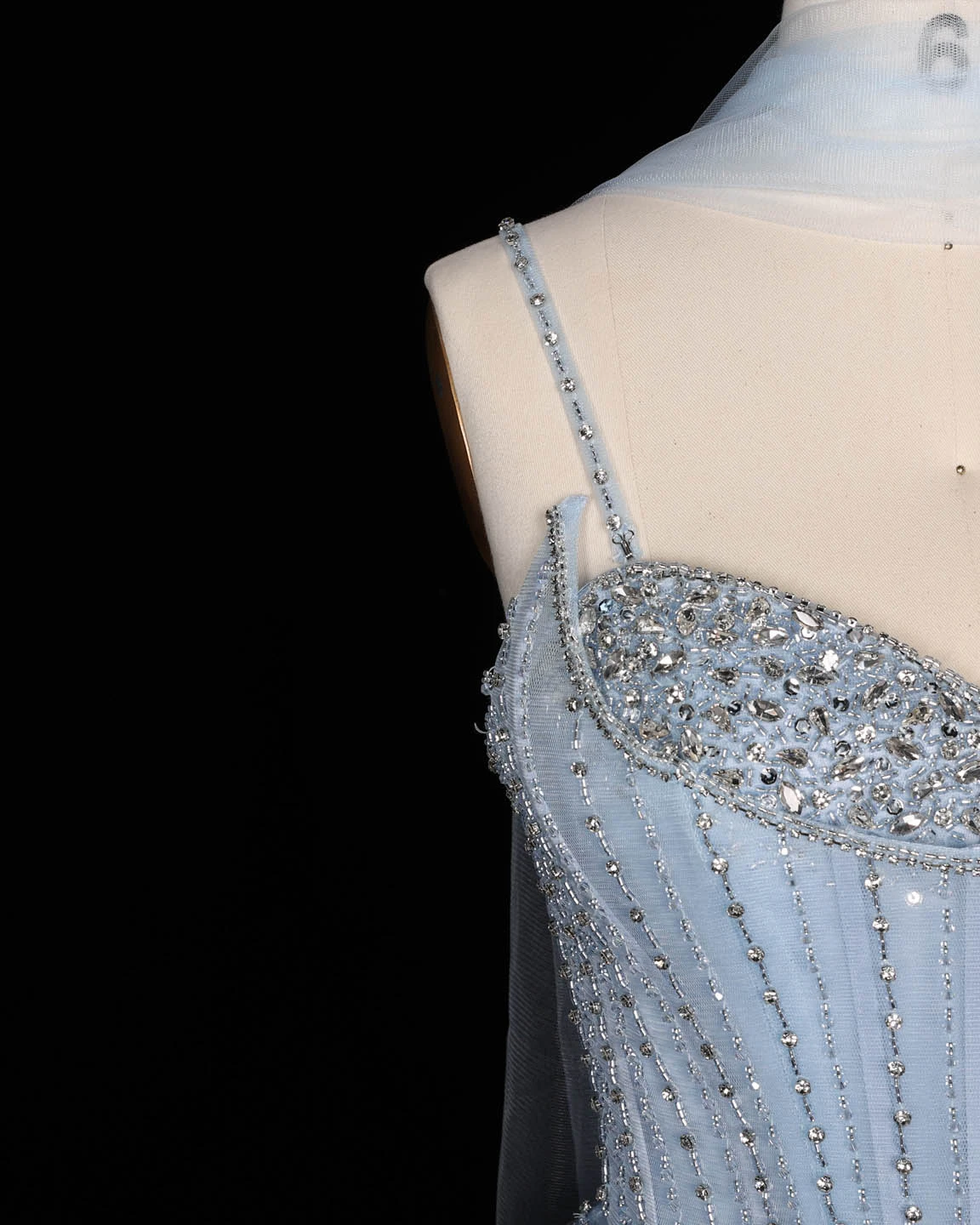 Sharon Said Abendkleid Luxuriöses Meerjungfrauenkleid mit Herzausschnitt, Tüll, Kristallkorsett, Dubai, formelle Party, Hochzeitsgast, Kleider SS118, Maßanfertigung – Detail 13