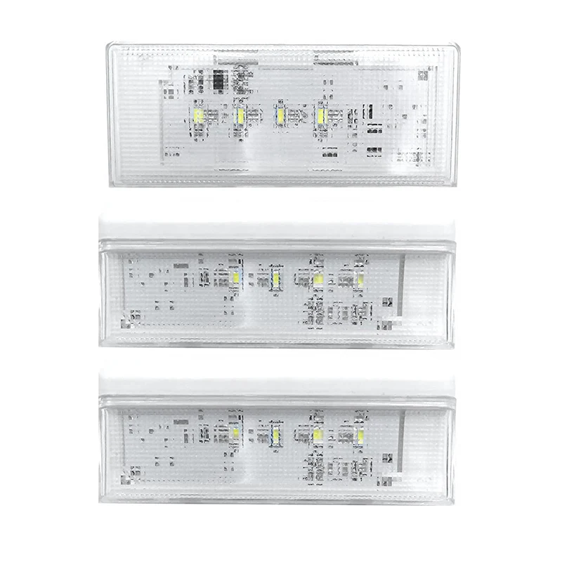 2 Pcs W10515057 & 1 Pc W10515058 LED Light Set With Tapered Lens And Bezel For Whirlpool Kenmore Maytag For Kitchenaid