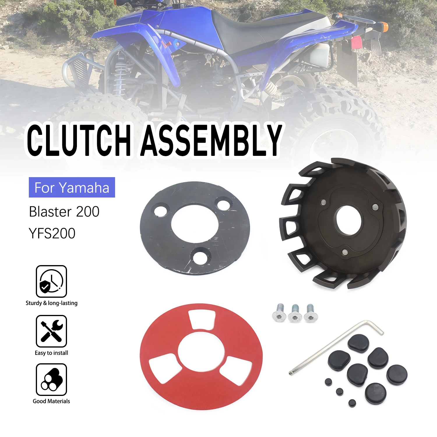 For Yamaha Blaster 200 YFS200 1988-2006 YFS200SE Special Edition 2006 Motorcycle CNC Billet Heavy Duty Clutch Basket Kit