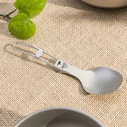 Keith Titanium Spoon Bacteriostatic Dinnerware Portable Outdoor Travel Picnic Camping Tableware Folding Spoon