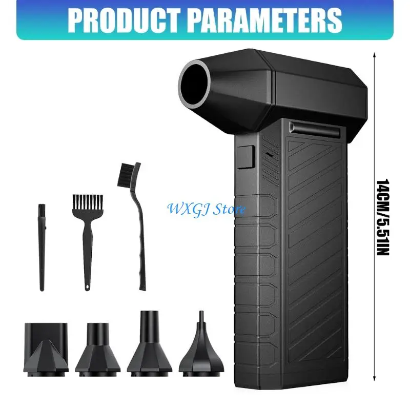 37JE 150000rpm Handheld Dust Blower for Computer Area and Car Interior Cleaning