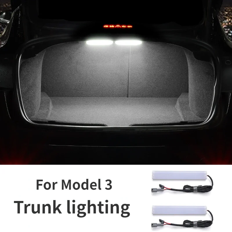 For Tesla Model 3/3+ Highland 2024 Car Trunk Lighting LED Lamps Brightening Atmosphere Light Tail Box Lights Car Accessories