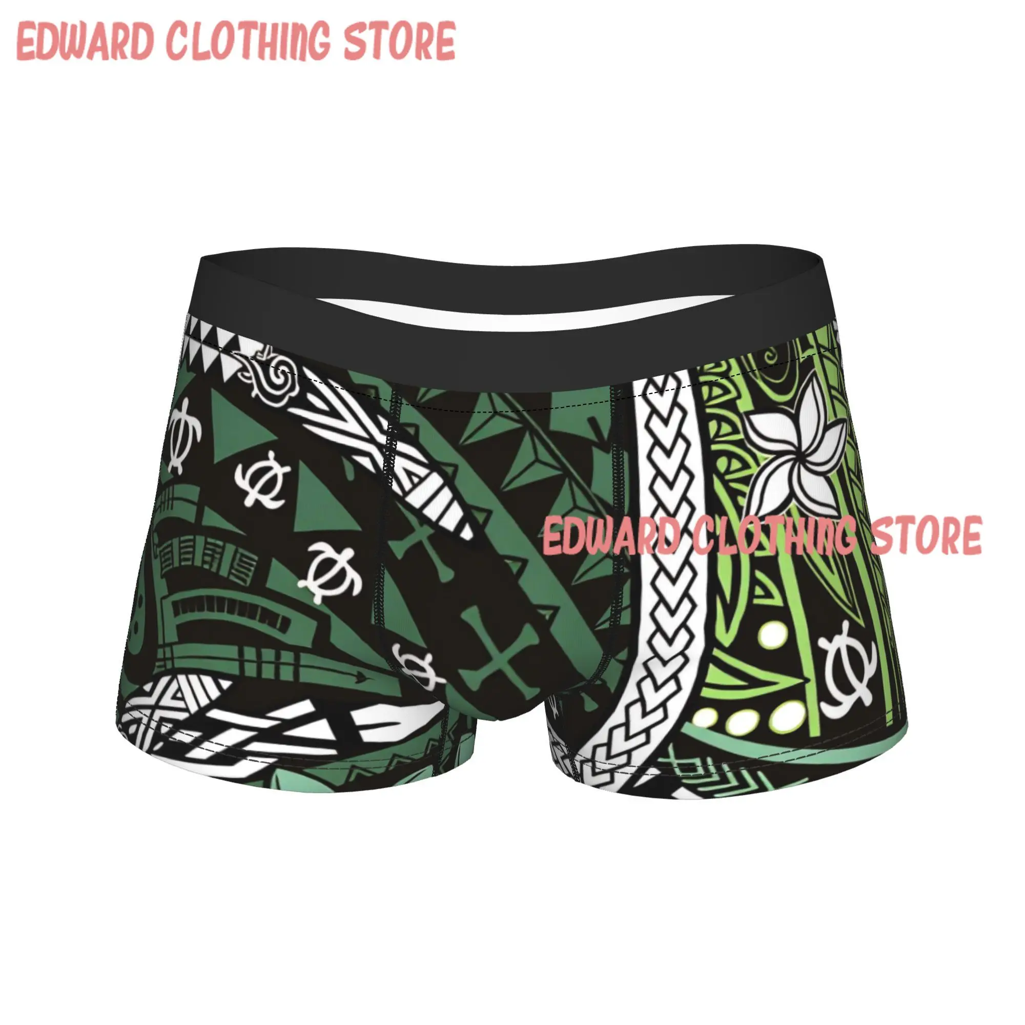 Polynesian Art Underwear  Sexy Soft Underpants Custom Shorts Briefs For Men Pouch Oversize Boxershorts
