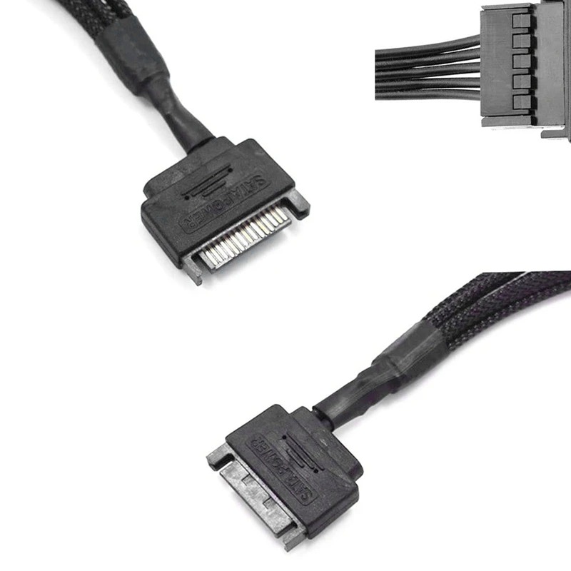 15-Pin SATA To 5 Fan Adapter Cable SATA To 3 Pin/4 Pin PMW PC Case Fan Power Adapter Cable,Cooling Fan Y Splitter Cable