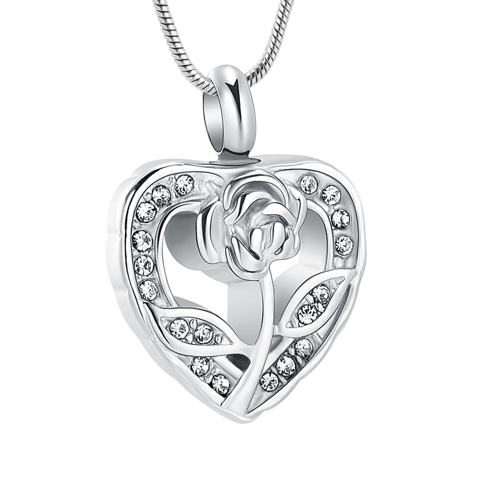 Cremation Jewelry for Ashes Pendant - Heart Urn Necklace with Mini Keepsake Urn Memorial Ash Jewelry