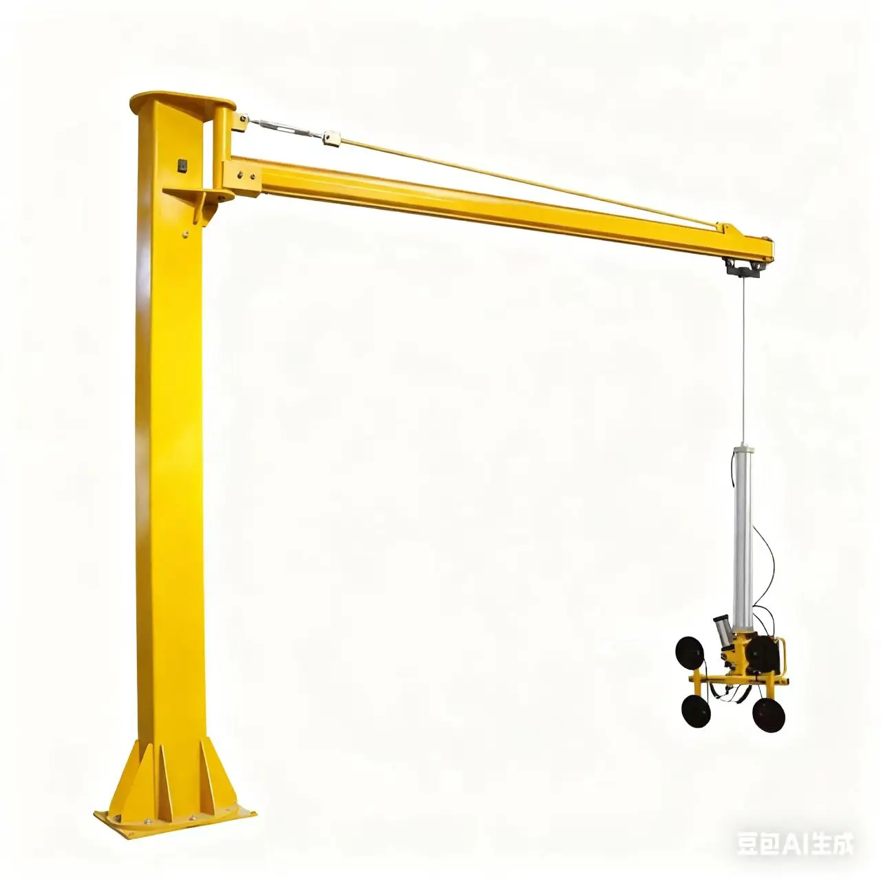 Intelligent Manual Pneumatic Insulated Glass Processing Loading Unloading Lifting Crane 300-600kg Load Capacity 270 Rotation
