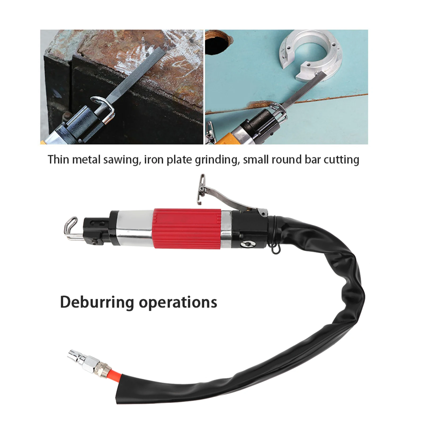 Air File Pneumatic File Air Saw Silent Hose Set Molds Grinding Metal Sawing Bar Cutting DR-AF10S Pneumatic Saw Pneumatic File
